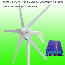 2018 Hot Selling Low Speed Start 400W 12V/24V Wind Turbine Generator & Wind Solar Hybrid Controller Wind Power Generator Kits 2024 - buy cheap