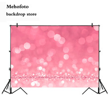 Mehofoto bokeh-fundo rosa com glitter, para fotografia de bebês recém-nascidos, retrato, estúdio fotográfico, fundo profissional 2024 - compre barato