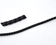 DoreenBeads-cordón trenzado de joyería de cuero, venta al por menor, negro, 5mm de espesor, 5m de longitud, se vende por paquete de 1 2024 - compra barato