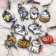 Neko Atsume Anime Mobile Game Series 3 Rubber Keychain 2024 - buy cheap