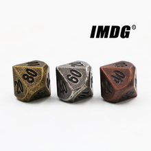 1pcs D10 (00-90) Polyhedron RPG Dice 10-sides Accessories Metal Dice DND Different Color Digital Game Dice 2024 - buy cheap