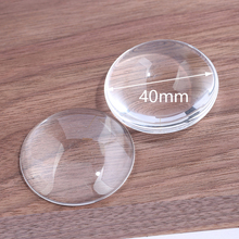 Reidgaller-cabujones de cristal transparente, Parte posterior plana, 10 Uds. Redonda, 40mm 2024 - compra barato