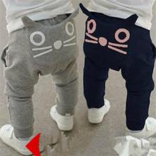 Pantalones bombachos largos para niños y niñas, mallas deportivas con diseño de gato, moda Osa, ropa de Corea, 2018 2024 - compra barato