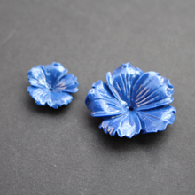 Flores talladas de 20mm y 30mm, piezas espaciales de Color azul cobalto, Coral Artificial para la fabricación de joyas, 10 unids/lote 2024 - compra barato