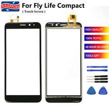 Мобильный сенсорный экран 4,95 дюйма для Fly Life, компактный сенсорный экран, стекло с дигитайзером, переднее стекло для Fly Life, компактный сотовый телефон + Инструменты 2024 - купить недорого