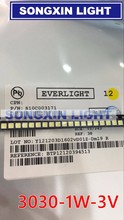 500pcs EVERLIGHT LED Backlight 1W 3030 3V Cool white 80-90LM TV Application 62-113TUN2C/S5000-00F/TR8-T 2024 - buy cheap