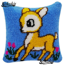 Crocheting Rug yan Kits latch hook pillow kits embroider needlework kits Embroidery cross stitch handmade Unfinished Pillowcase 2024 - buy cheap