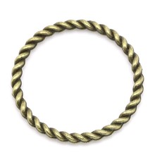 Doreen Box Lovely Jewelry Rings Antique Bronze Stripe Carved 25mm Dia,50PCs (K02094) 2024 - buy cheap