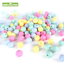 Keep&grow 50pc/lot Food Grade Round Silicone Beads 12mm Baby Teething Toys DIY Pacifier Chain Tools Baby Teether Bead BPA Free 2024 - buy cheap