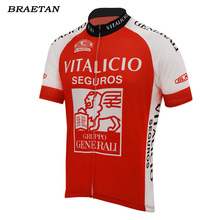 italia red cycling jersey retro men summer short sleeve clothing cycling wear bicycle clothes cycling clothing hombre braetan 2024 - buy cheap