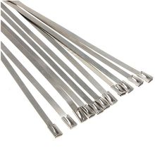 Top quality 10Pcs 17.7" Stainless Steel Locking Cable Ties For Exhaust Pipe Header Wrap Tape Silver 2024 - buy cheap