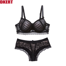 DKERT ABC cup Bras And Panties Women Top Bra Sets Sexy Push Up Brassiere Panties Briefs Black Red Underwear Lingerie Brand New 2024 - buy cheap