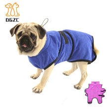 Банный халат для животных Одежда для собак банное полотенце ультравпитывающее Хлопковое полотенце для домашних животных с поясом на талии теплая одежда для собак 2024 - купить недорого