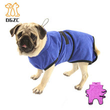 Pet Bathrobe Clothes Dog Bath Towel Ultra Absorbent Cotton Pet Drying Towel  with Waist Belt Warm Dog Clothes 2024 - buy cheap