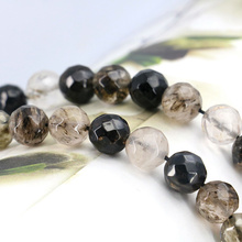 Hot sale 8mm Faceted Black tourmaline round loose beads!15inches 2 piece/lot women Jewelry Making  wholesale 2024 - buy cheap