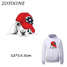 ZOTOONE Iron on Patches Hat Dog Patch Heat Transfer Patch for Clothing T Shirt Beaded Applique Clothes DIY Accessory Decoration 2024 - buy cheap