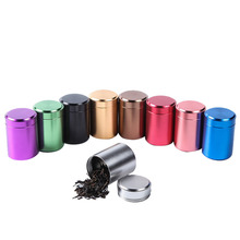 Mini caixa de metal para armazenamento de jóias, 80ml, alumínio, chá, lata, recipiente pequeno portátil para viagem, pote de açúcar, café, organizador 2024 - compre barato