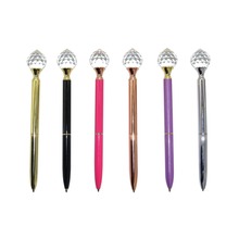 New Brand Drop Shape Diamond Metal Ballpoint pen Black refill (Gift: Blue refill 1pc) Office Stationery Writing Supplies 2024 - buy cheap
