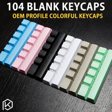 Blank PBT Keycaps  104 Keys in OEM Profile With Cherry MX Stems PBT plastic Blank (no legends) 104 keys in each set 2024 - buy cheap