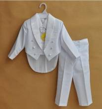 2017 формальный костюм для маленьких мальчиков, свадебная одежда, вечерние костюмы для крещения и рождества для маленьких мальчиков, костюм для мальчиков, белые костюмы для мальчиков, 5 предметов 2024 - купить недорого