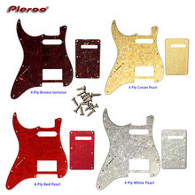 Peças de guitarra para mão esquerda, eua, strat 72 '11 buraco de parafuso, padrão paf humbcker hs, pickguard & back placa de arranhão 2024 - compre barato