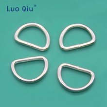 Luo Qiu-hebillas de metal con anillo en D, accesorios para ropa, bolsas, hebilla de equipaje, materiales de hardware, 12mm, plateado, 300 unids/lote 2024 - compra barato