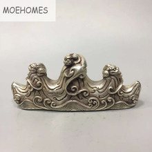 MOEHOMES China Tibetan silver fengshui PIXIU statue metal crafts penholder vintage home decoration pen rack 2024 - buy cheap