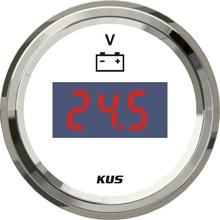 Voltímetro Digital de 52mm, medidor de voltaje (SQ-KF23105), placa frontal blanca para coche, camión, barco marino, yatch, retroiluminación LED 2024 - compra barato