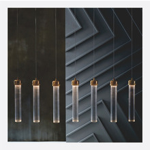 Современные стеклянные подвесные светильники в золотистую металлическую полоску, круглые светодиодные лампы для гостиной, столовой, бара, кухни, осветительные приборы 2024 - купить недорого