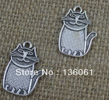 Antique Silver Charms Beautiful Cat Pendants For Jewelry Making Findings Bracelets Crafts Handmade Accessories Gifts Hot Z285 2024 - buy cheap