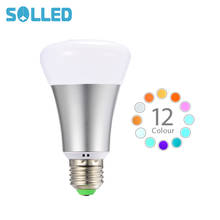 SOLLED 10W E27 Daylight White and Color Ambiance Extension A19 LED Bulbs Dimmable with Remote Control RGBW 2024 - buy cheap