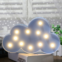 Lámpara de luz Led con forma de nube para decoración de Navidad, bonita tira de luces Led para decoración de Navidad, Fiesta en casa 2024 - compra barato