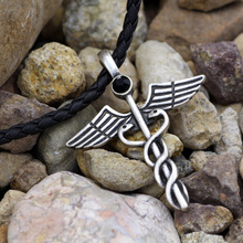 youe shone Snake wind ambulance symble black necklace pendant 2024 - buy cheap