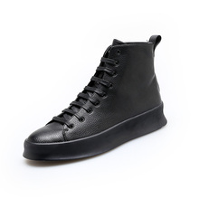 Zapatillas de deporte cómodas para hombre, calzado deportivo de invierno, con aumento de altura de goma, de diseñador de Hip Hop, color negro, 2021 2024 - compra barato