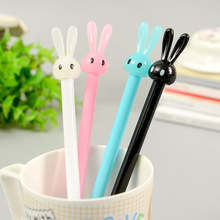 48pcs/lot cute cartoon creative stationery black ink 0.38mm animal rabbit fresh Kawai candy color gel pen unisex pen 2024 - buy cheap