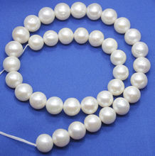 Free shipping Miss00141 10.5-11mm natural white freshwater genuine pearl loose beads 15" long 2024 - buy cheap