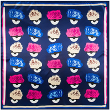POBING Square Hijab Scarf Women Fashion Monster Print Soft Satin Silk Scarves Head Handkerchief Wholesale Shawl Wrap 90x90CM 2024 - buy cheap
