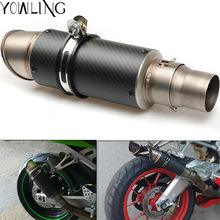 Tubo de escape para motocicleta, escape de 51mm de entrada de acero inoxidable para BMW F650GS, F650GS, F700GS, F800GS/Adventure, Kawasaki Z1000 R6 2024 - compra barato