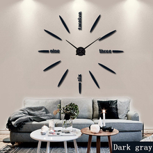 Large Wall Clock 2020 Wall Clock Acrylic+EVR+Metal Mirror Super Big Personalized Digital Watches Clocks Hot DIY Free Shipping 2024 - buy cheap