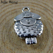 Julie Wang 10PCS Sheep Animal Charms Alloy Antique Silver Color Pendant Earrings Jewelry Making Accessory Decoration Finding 2024 - buy cheap