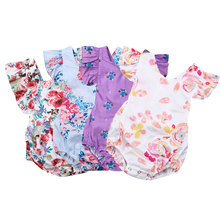 0-18M Flower Newborn Baby Girls Rompers Sleeveless Ruffles Jumpsuit Backless Playsuit Summer Baby Girls Costumes 2024 - buy cheap