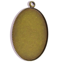 Antique Bronze 500piece Oval Pendant Tray Setting Pendant Blanks 13x18mm 18x25mm 30x40mm Bezel Cabochon Settings Wholesale PT31 2024 - buy cheap