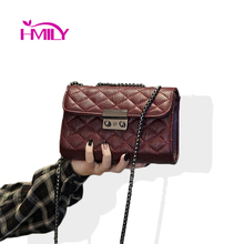 HMILY Fashion Women Handbags All-match Messanger Bag Lattice Chain Shoulder Bags High Quality Female Messenger Bags Handbags 2024 - buy cheap