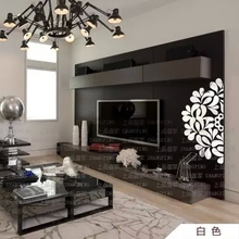 Frete grátis adesivo de parede espelhado acrílico moda para fundo de sofá e tv corolla decoração de parede derlook abstrato 2024 - compre barato