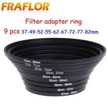 9pcs 37-82mm Aluminum Alloy Step down Ring Lens Step Up Ring Filter Ring Adapter Filter Set 37-49-52-55-58-62-67-72-77-82mm 2024 - buy cheap