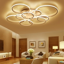 Luces de techo led modernas montadas en superficie para sala de estar, lámpara de plafón blanca/marrón, iluminación para el hogar 2024 - compra barato