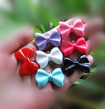 diy bow charms necklace pendant  glitter bow for DIY decoration 2024 - buy cheap