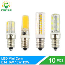 GreenEye 10Pcs Mini LED Bulb E14 Lamp 220V 6W 10W 12W COB Light Replace Halogen Spotlight Chandelier Lampada Ampoule Lampara 2024 - buy cheap
