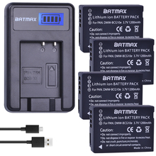 Batmax 4pc DMW-BCG10 BCG10 BCG10E Battery+LCD USB Charger for Panasonic Lumix DMC-3D1 DMC-TZ7 DMC-TZ8 DMC-TZ10 DMC-TZ18 2024 - buy cheap