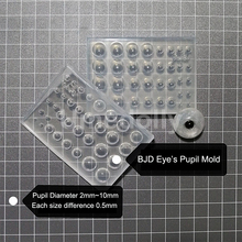 1 peça faça você mesmo 2mm 3mm 4mm 5mm 6mm 8mm 10mm sd bjd olho pupila íris molde de base de silicone olhos ferramenta de material 2024 - compre barato